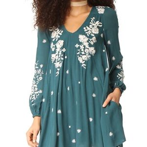 Free people embroidered tunic dress m